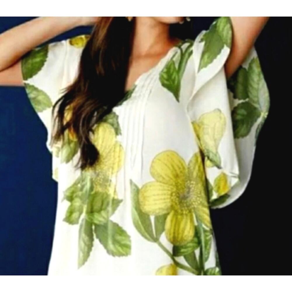 Anthropologie Maeve Maya Flutter Sleeve Size 8